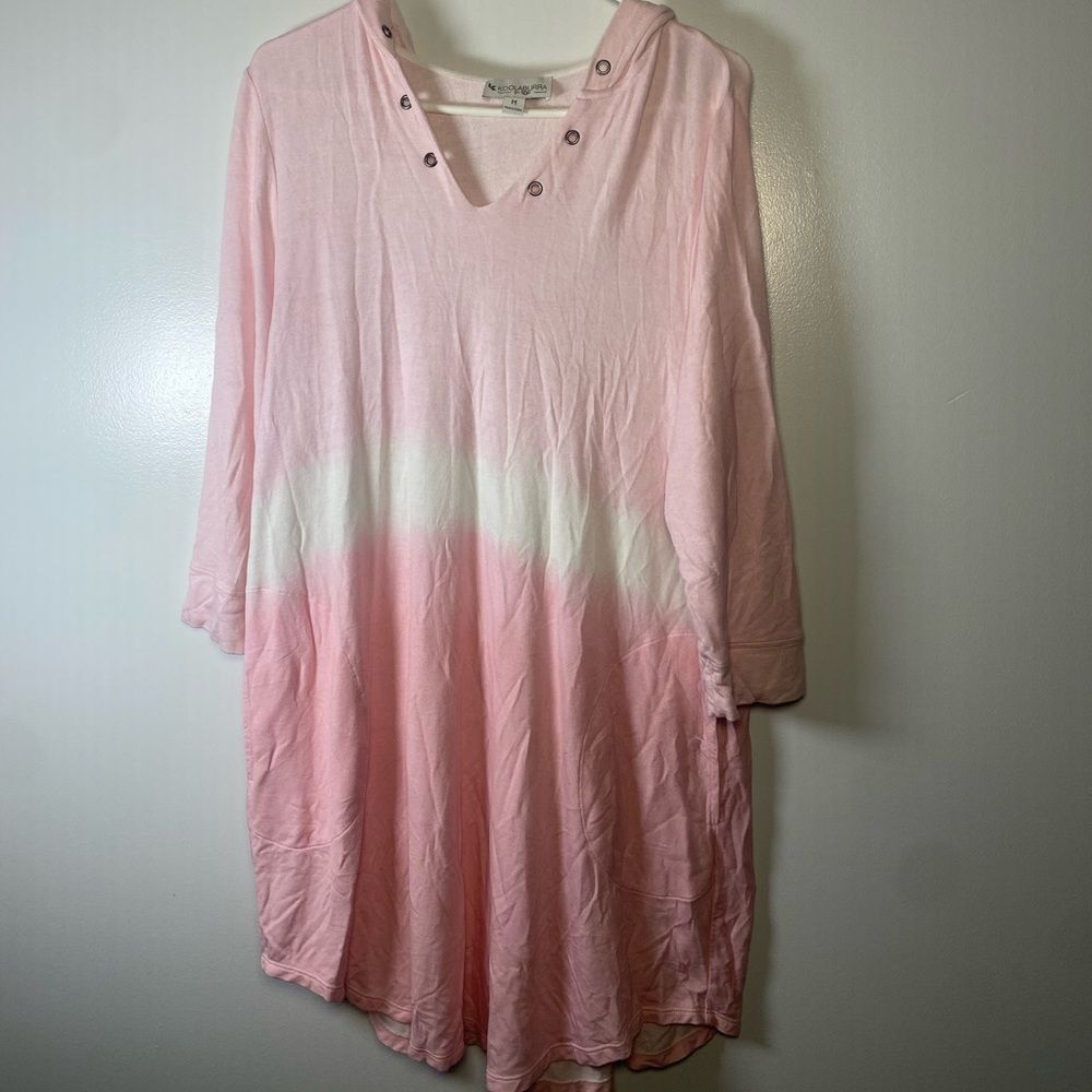 Koolaburra by UGG Pink and White Midi Dress, loungewear, tunic, hoodie, top! - Picture 2 of 5